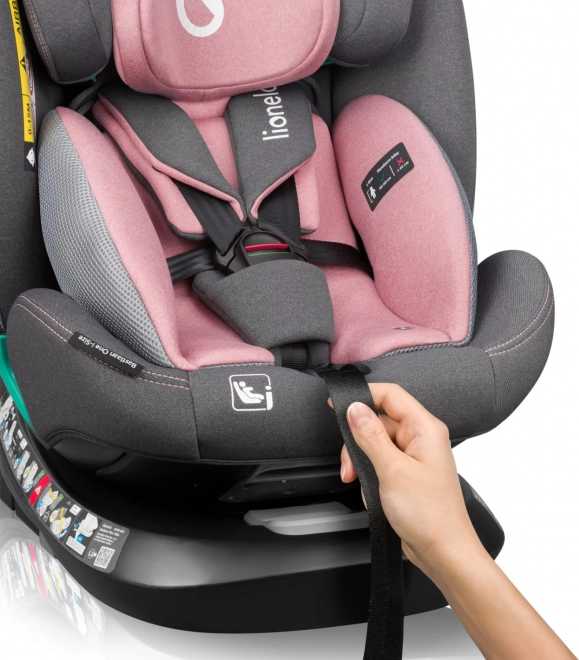 Draaibare autostoel voor kinderen Lionelo Bastiaan i-Size Pink Rose