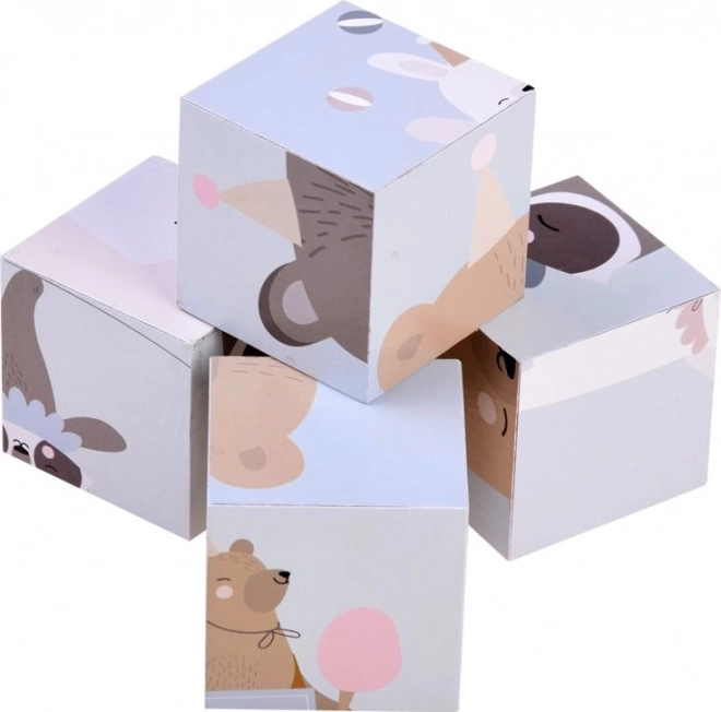 Houten puzzelblokjes met dieren
