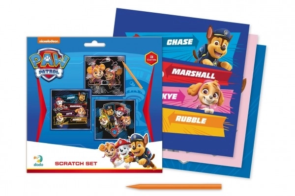 Krabbelplaatjes Paw Patrol kleurrijk 3 stuks