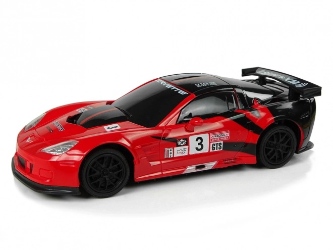 Sportauto R/C 1:24 Corvette C6.R rood met verlichting