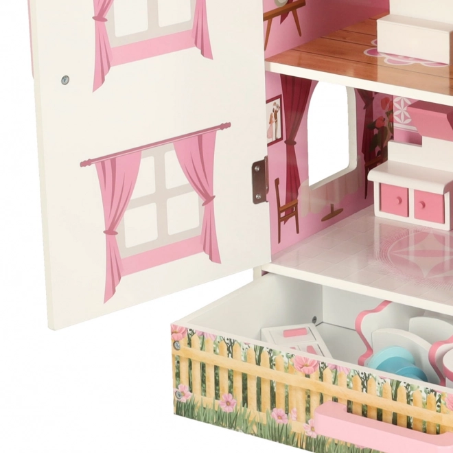 Houten poppenhuis Lulilo Papilio roze 80cm