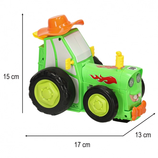 Groene springende dansende tractor op afstandsbediening