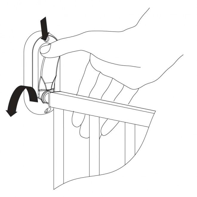 Uitschuifbare barrière Simply met muurbevestiging