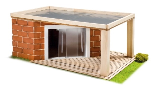 Bouwdoos Teifoc Tuinhuis 135 stuks in doos 35x29x5cm