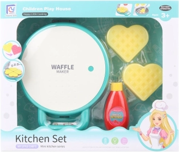 kinder plastic wafelijzer met geluiden en kleurveranderende wafels