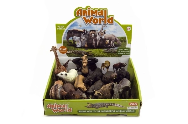 Safari dieren ZOO plastic 10cm mix van soorten - 1 st