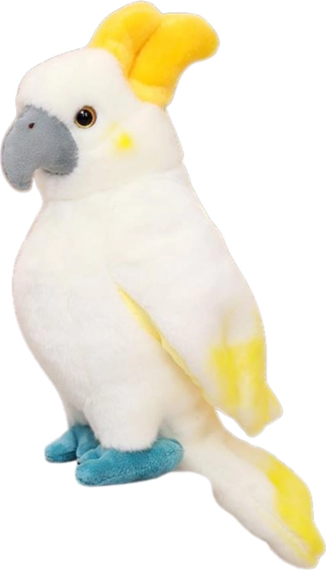 Pluchen kaketoe papegaai wit 35 cm