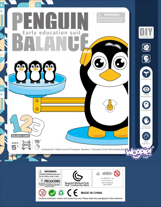Woopie balansweegschaal met pinguïns voor het leren tellen