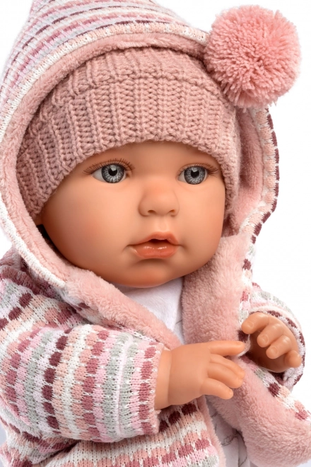 Llorens Baby Julia - realistische pop met geluiden en zacht stoffen lichaam - 42 cm