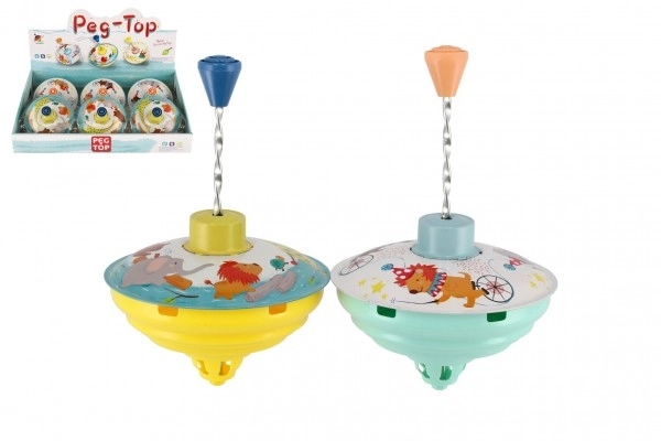 Tol draaiend diameter 12cm metaal 2 kleuren 6st in doos