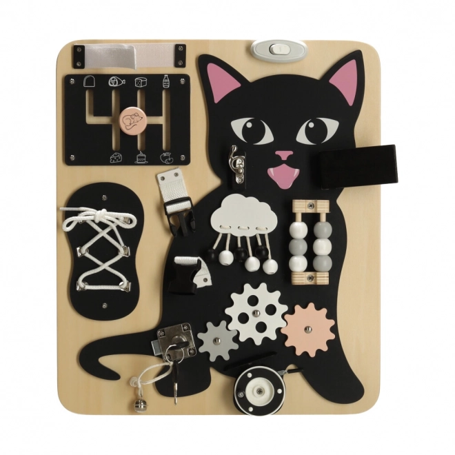 Houten sensorische plank Kat