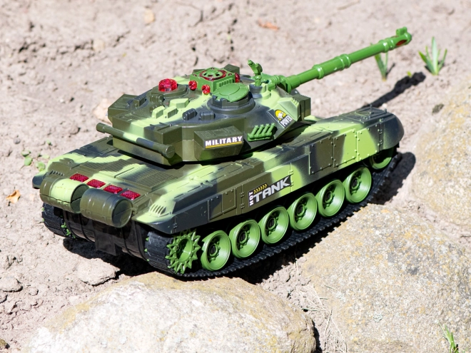 RC tank op afstandsbediening 2,4 GHz bos camouflage
