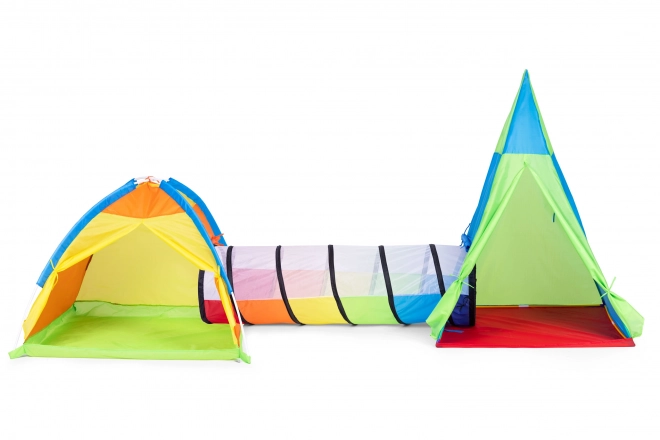 Kindertenten speelplaats 3 in 1 iglo tipi tunnel IPLAY