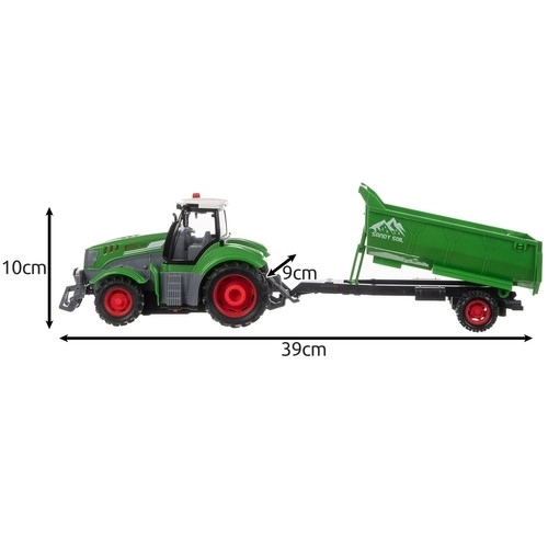 Op afstand bestuurbare tractor Kruzzel met aanhanger