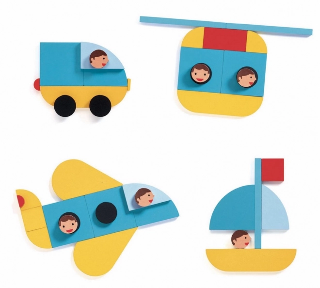 Magnetische puzzel Vervoersmiddelen voor kinderen