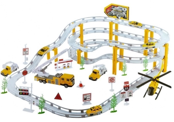 Spoorweg-racebaan voor metalen auto's 12 km/u