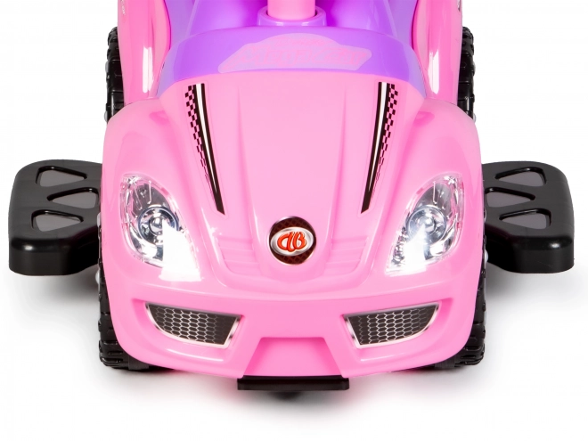 ECOTOYS Loopwagen met geluiden en stuurstang Auto roze