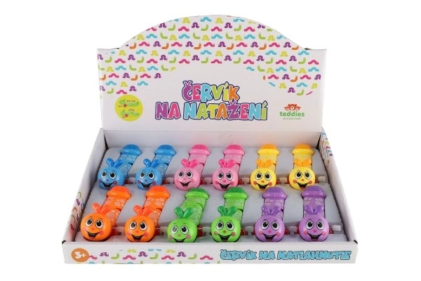Kruipende plastic worm van 13cm, verkrijgbaar in 6 kleuren, 12 stuks in doos