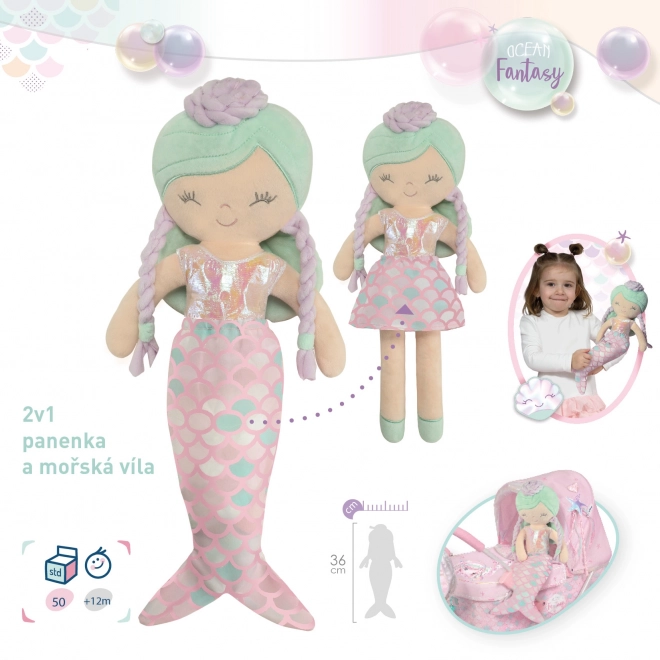 Pluchen Pop 2-in-1 Ocean Fantasy 36 cm