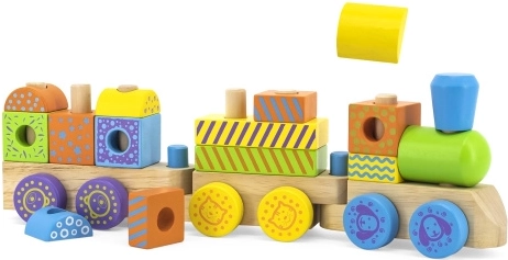 Houten treintje voor ontwikkeling van creativiteit