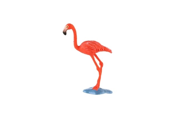 Plastic figuurtje van een Caribische flamingo 9 cm