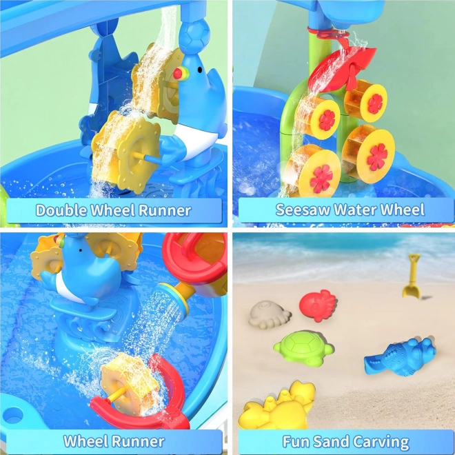 Woopie XL water- en zandtafel voor kinderen, 37 delen