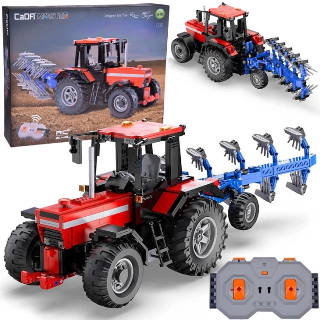 Grote set blokken 1675-ele 1:17 Tractor + ploeg met afstandsbediening ZA5251