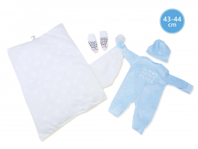 Realistische pop baby met geluiden en zacht lichaam 44 cm