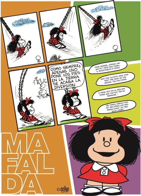 Puzzel CLEMENTONI Mafalda op de schommel 500 stukjes