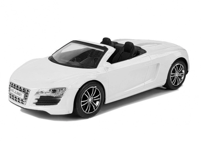 Witte cabriolet speelgoedauto met opwindbare aandrijving 1:18