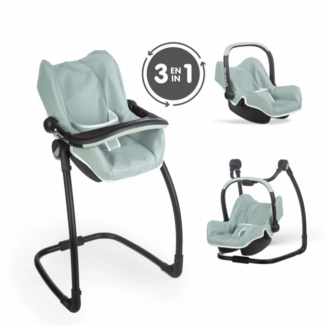 3-in-1 Autostoeltje en Stoeltje Maxi Cosi groengrijs voor poppen