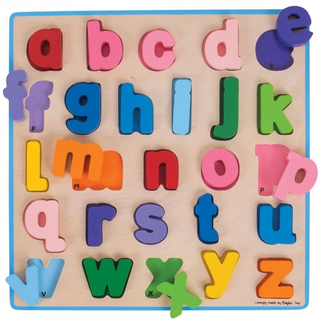 Bigjigs Baby Houten Puzzel Alfabet kleine letters