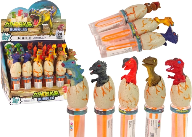 Zeepbellen met dinosaurussen 18 cm – diverse kleuren