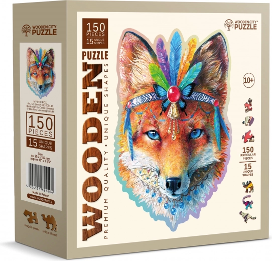 Houten puzzel Mystieke vos 150 stukjes WOODEN CITY