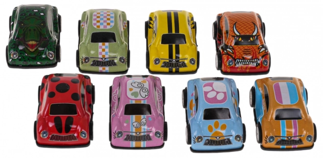 Set van 8 aangedreven autootjes