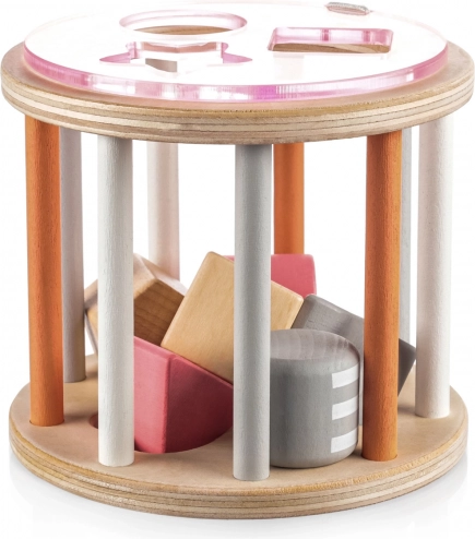 Houten activiteiten insteekspel, roze