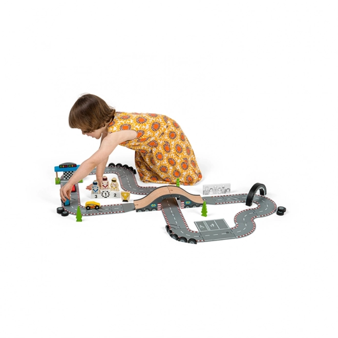 Bigjigs Rail Houten Racebaan Wedstrijddag