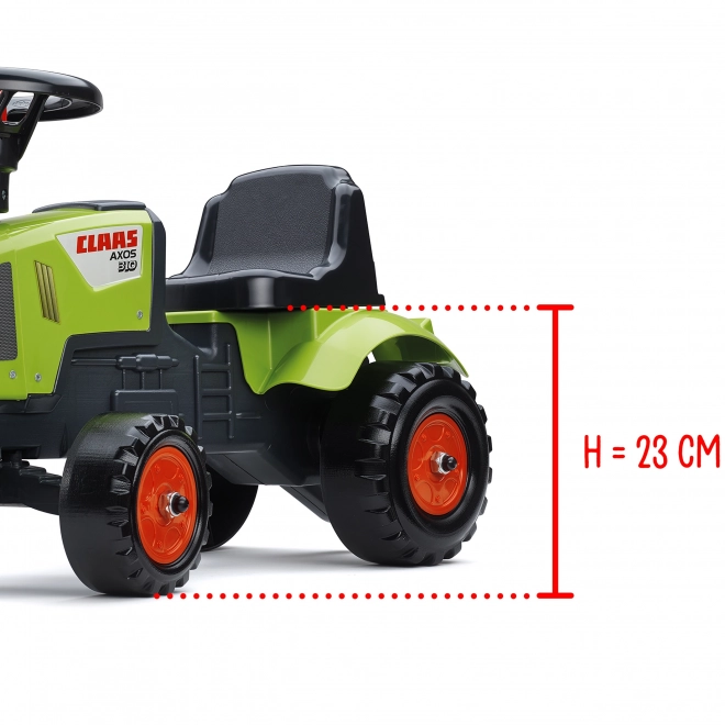 Loopauto - traktor Claas met stuur en aanhanger