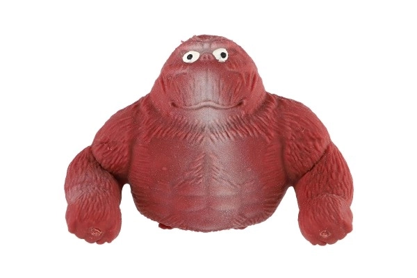 Gorilla anti-stress speelgoed gevuld met zand 400 g siliconen 12 cm 4 kleuren 8 stuks in doos