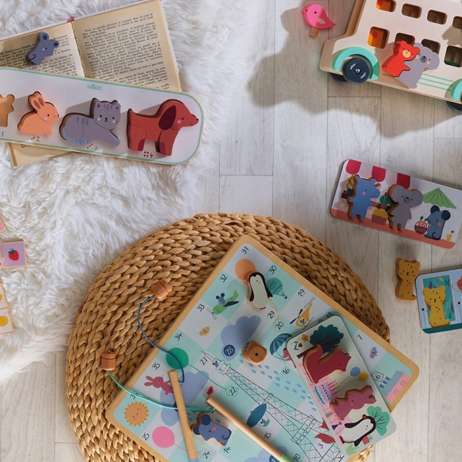 Set spellen met dieren voor de allerkleinsten 4 in 1 Vilac