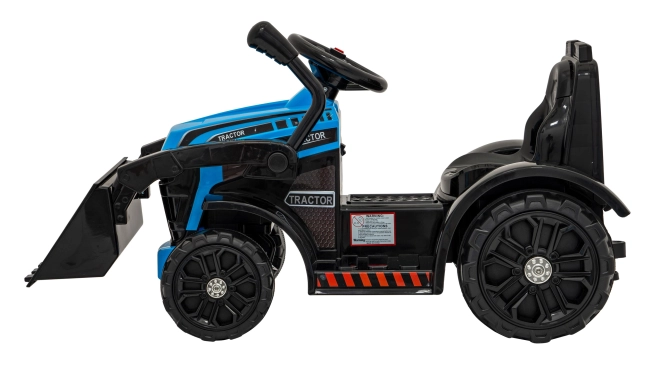Kinder elektrische tractor met schuifblad – Blauw