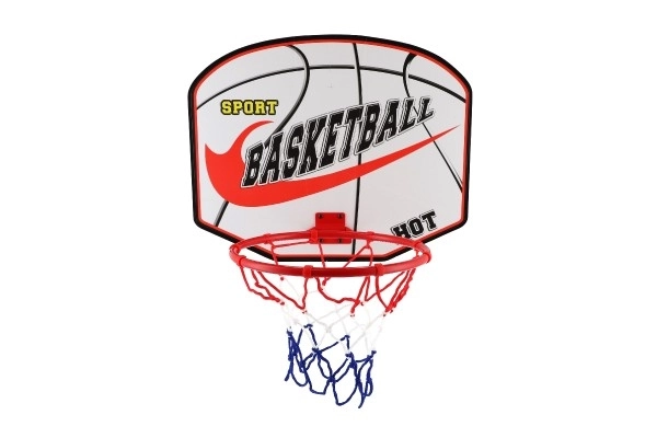 Basketbalset met houten bord en bal