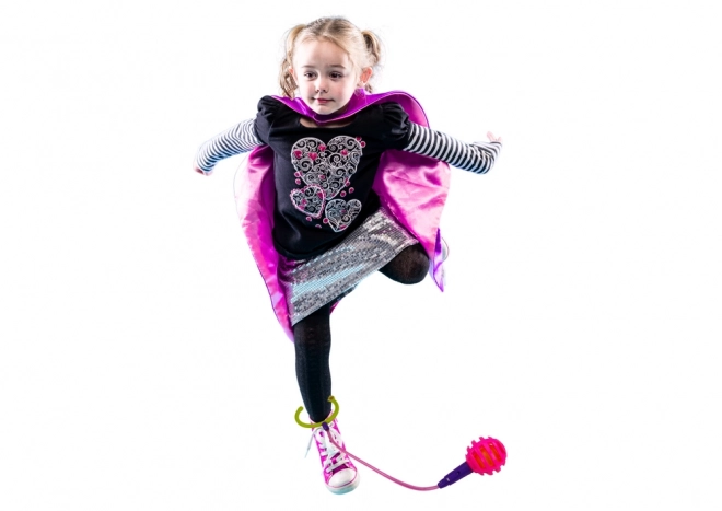 Skáčací Skipper Hula Hop op de Enkel Roze met LED-verlichting