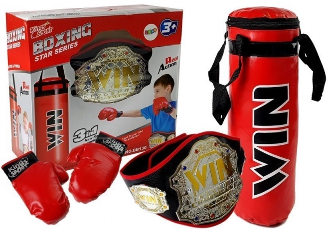 Bokszak Handschoenen Winnende riem Boksset