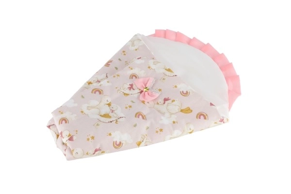 Inbakerdoek voor pop in wieg 45 cm