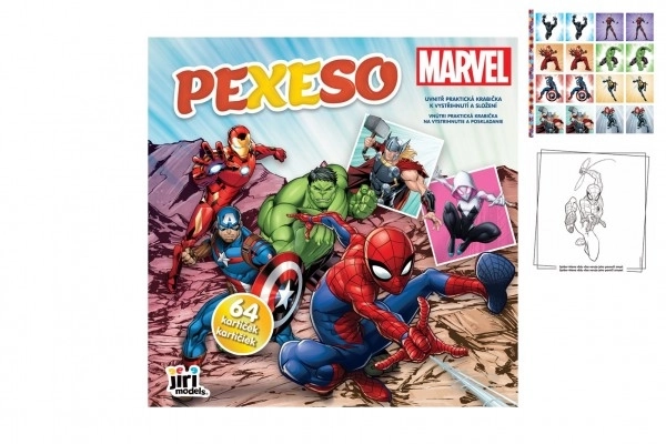 Pexeso met Marvel helden in notitieblok