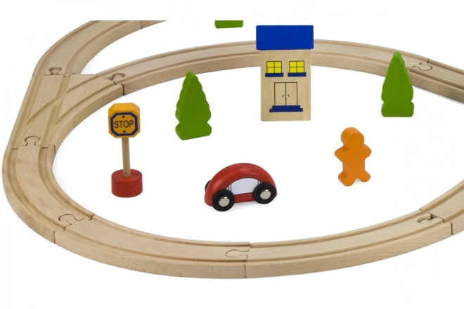 Viga Houten Treinset 49 stuks