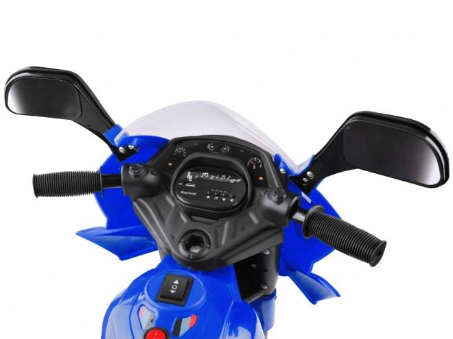 Kinder sportmotorfiets met kleurrijke LED verlichting – Blauw