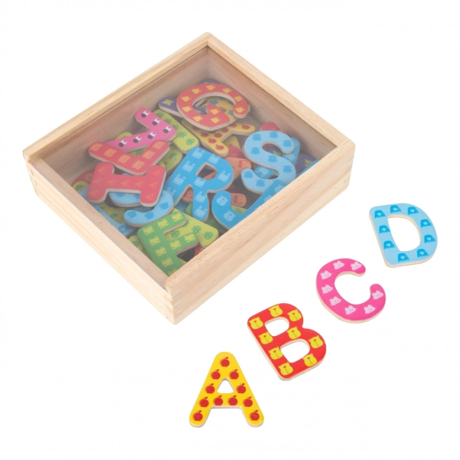 Small Foot Houten kleurrijke magnetische letters 37 stuks