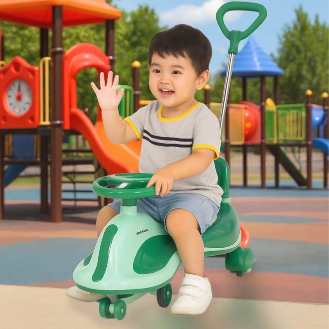 Groene rijende speelgoed Swing Fix voor kinderen